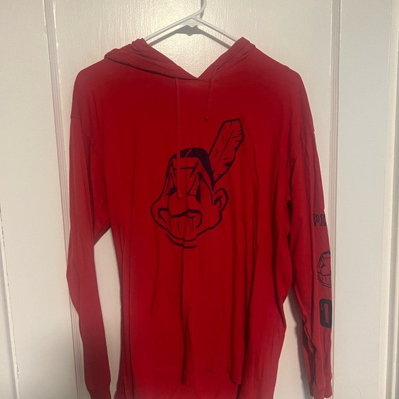 PINK Victoria's Secret-l/s tee Cleveland Indians Chief Wahoo/L - Picture 1 of 5